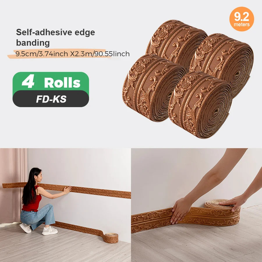 Four Rolls Self Adhesive Foam Edge Banding Strips