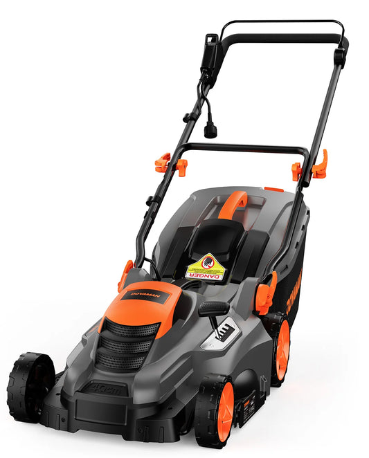 Dovaman 13Amp Corded Lawn Mower With 2in1 Mulching Bagging