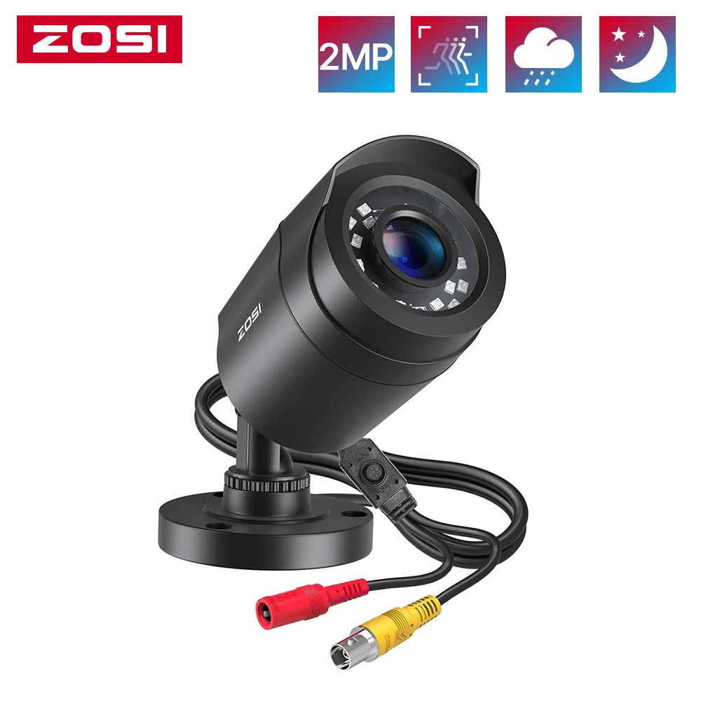 ZOSI 2.0MP 1080p Outdoor Indoor Security Camera 4-In-1 DVR Ready