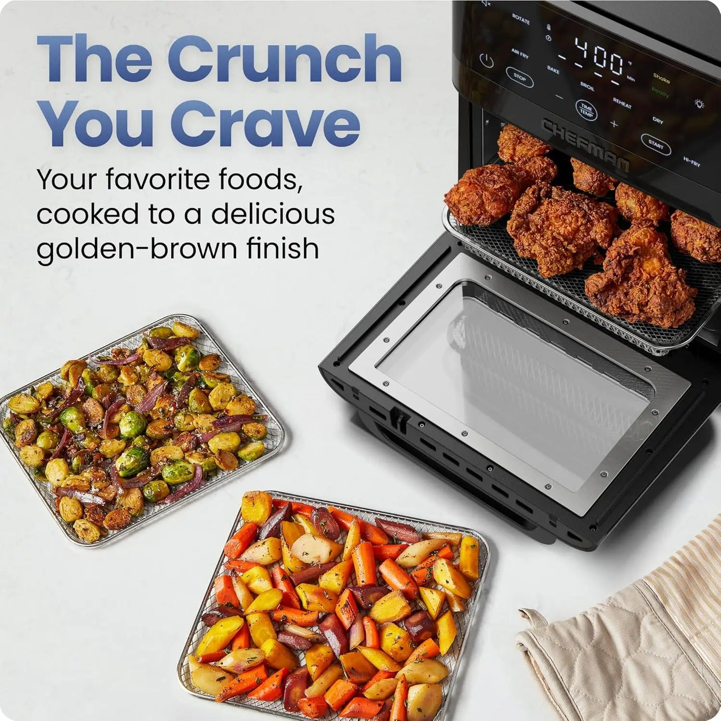 XL 14-Quart 6-In-1 Air Fryer With Touchscreen Controls