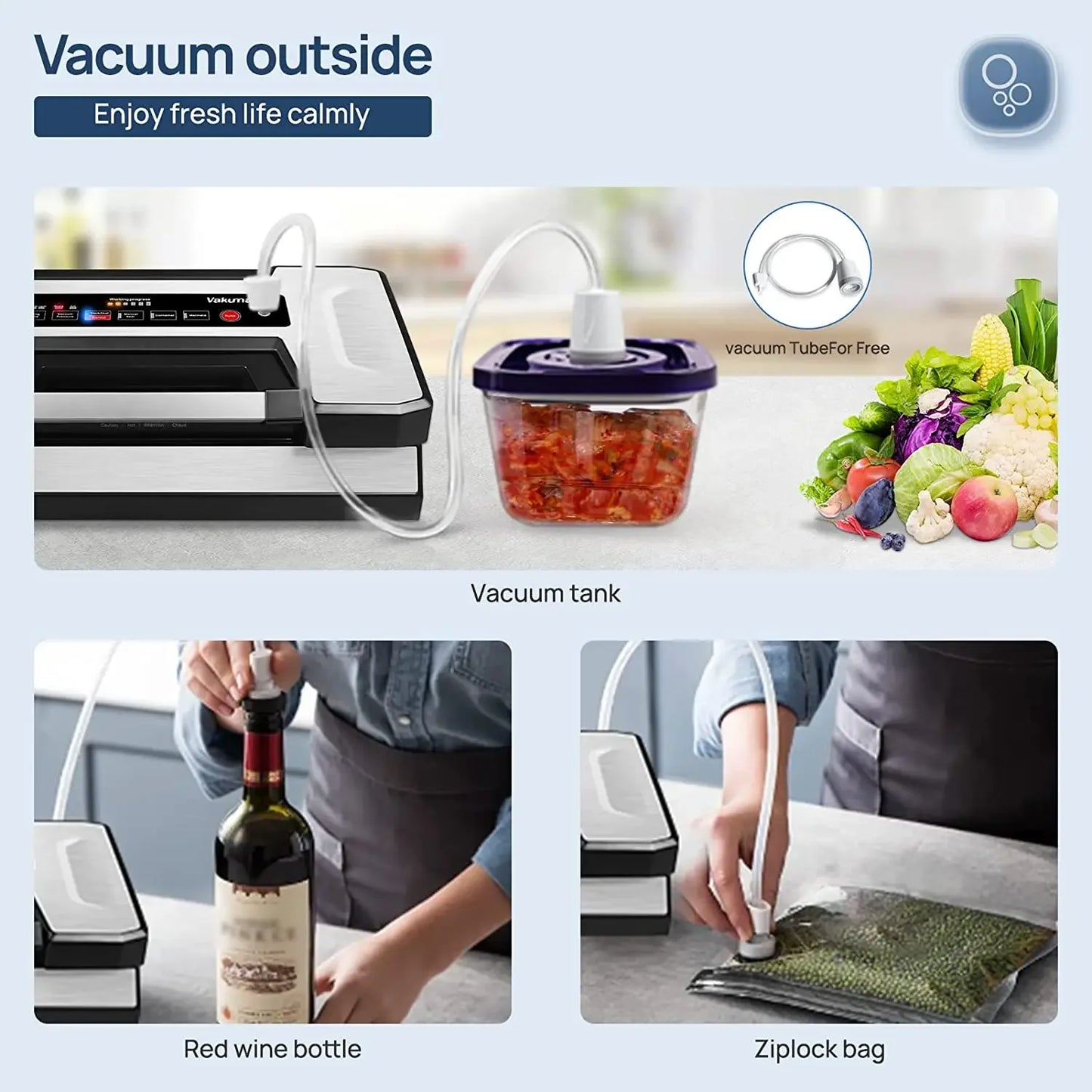 Vakumar VH5186 Automatic Commercial Vacuum Sealer With Bags