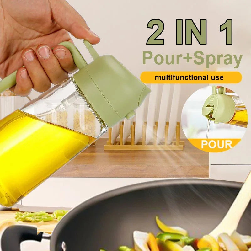 Pour and Spray Oil Dispenser Bottle For Olive Oil And Cooking