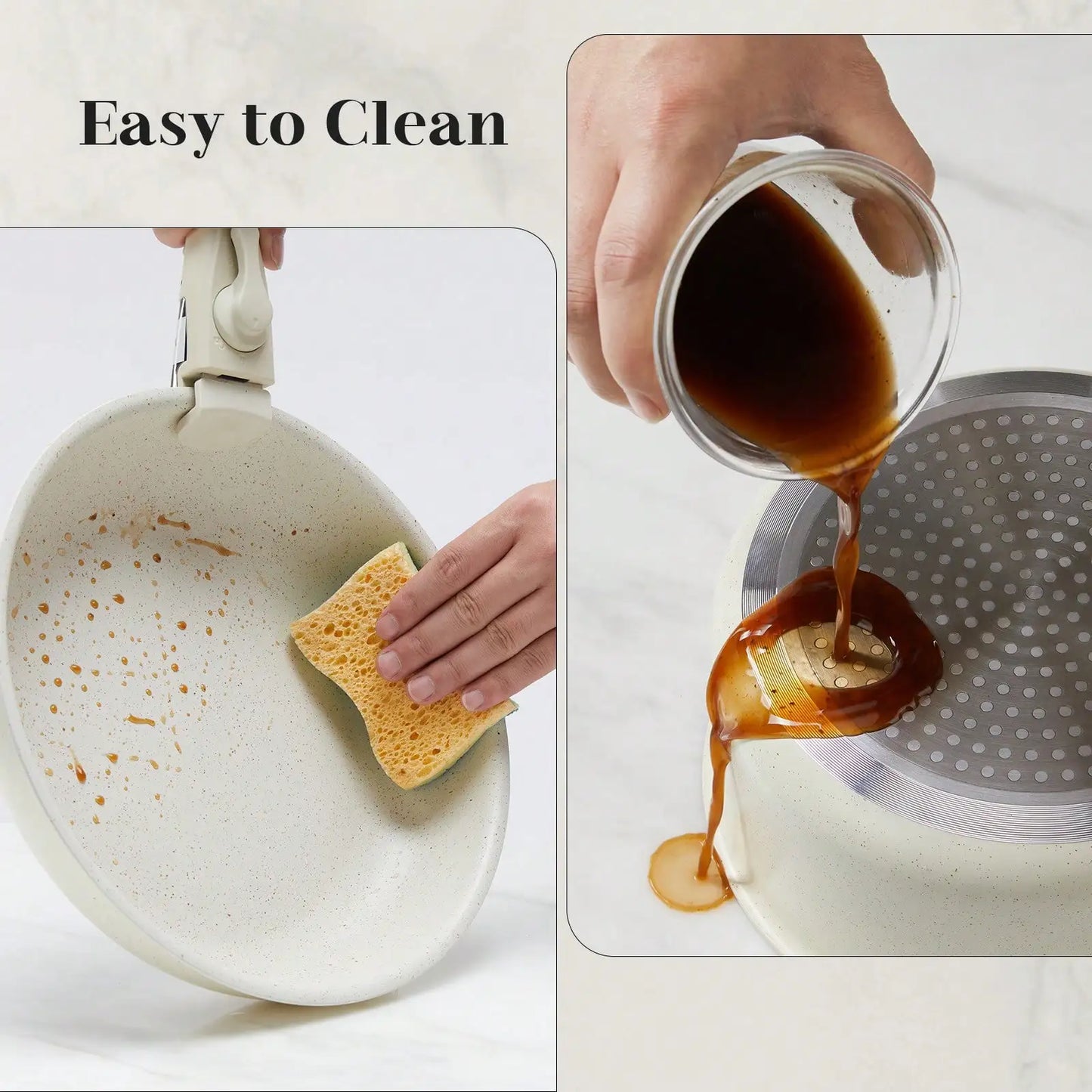 Pots And Pans Set Nonstick Cookware Granite Coating Induction Compatible
