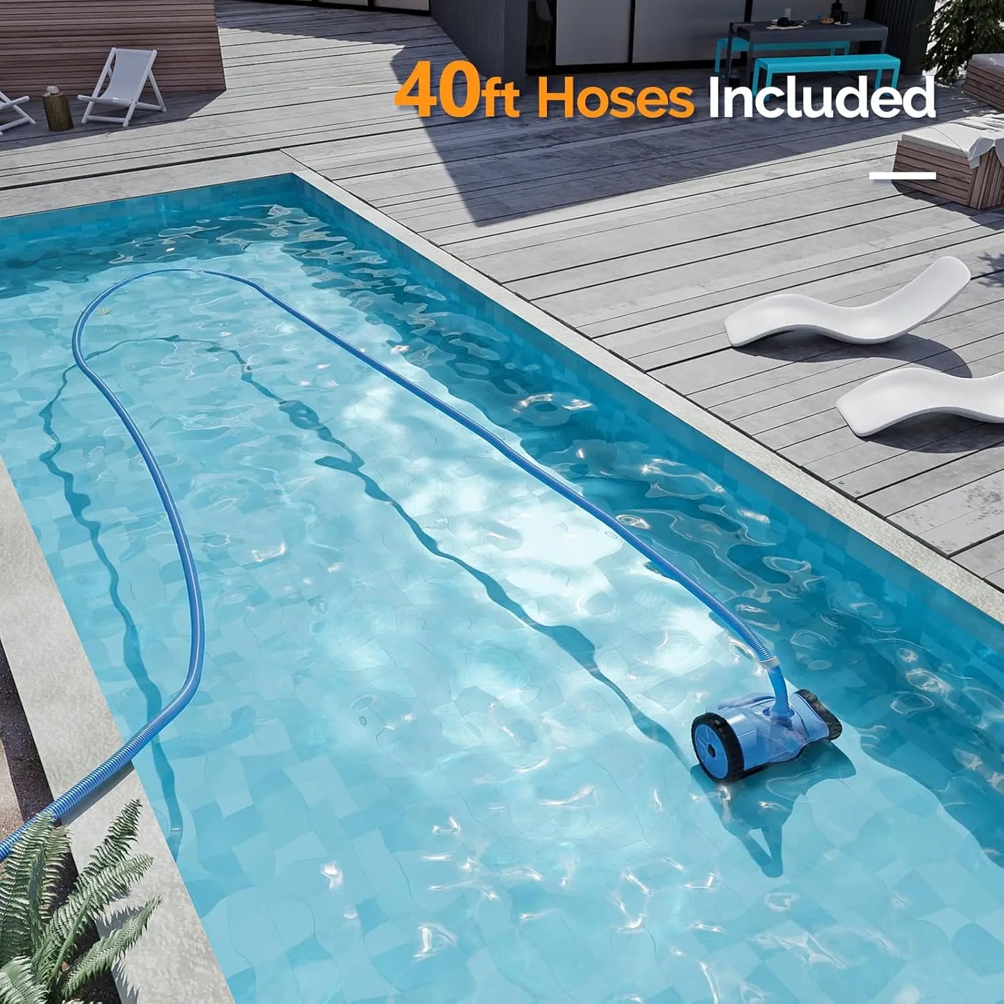Pool Vacuum Cleaner Suction Side Wall-Climbing For Ground Pools