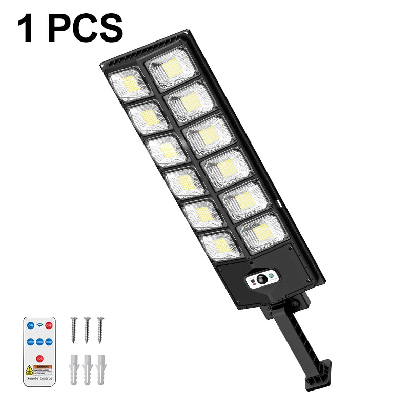 FAMCDC 504 LED Solar Wall Light Motion Sensor Waterproof Outdoor Lamp