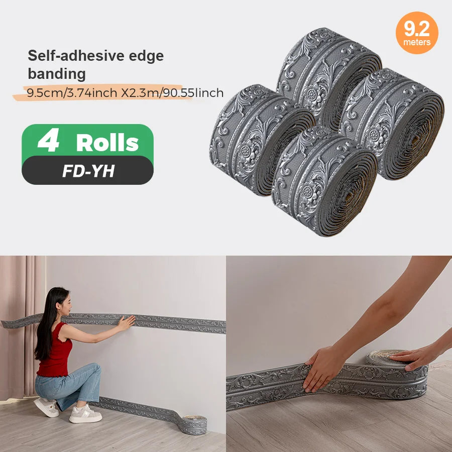 Four Rolls Self Adhesive Foam Edge Banding Strips