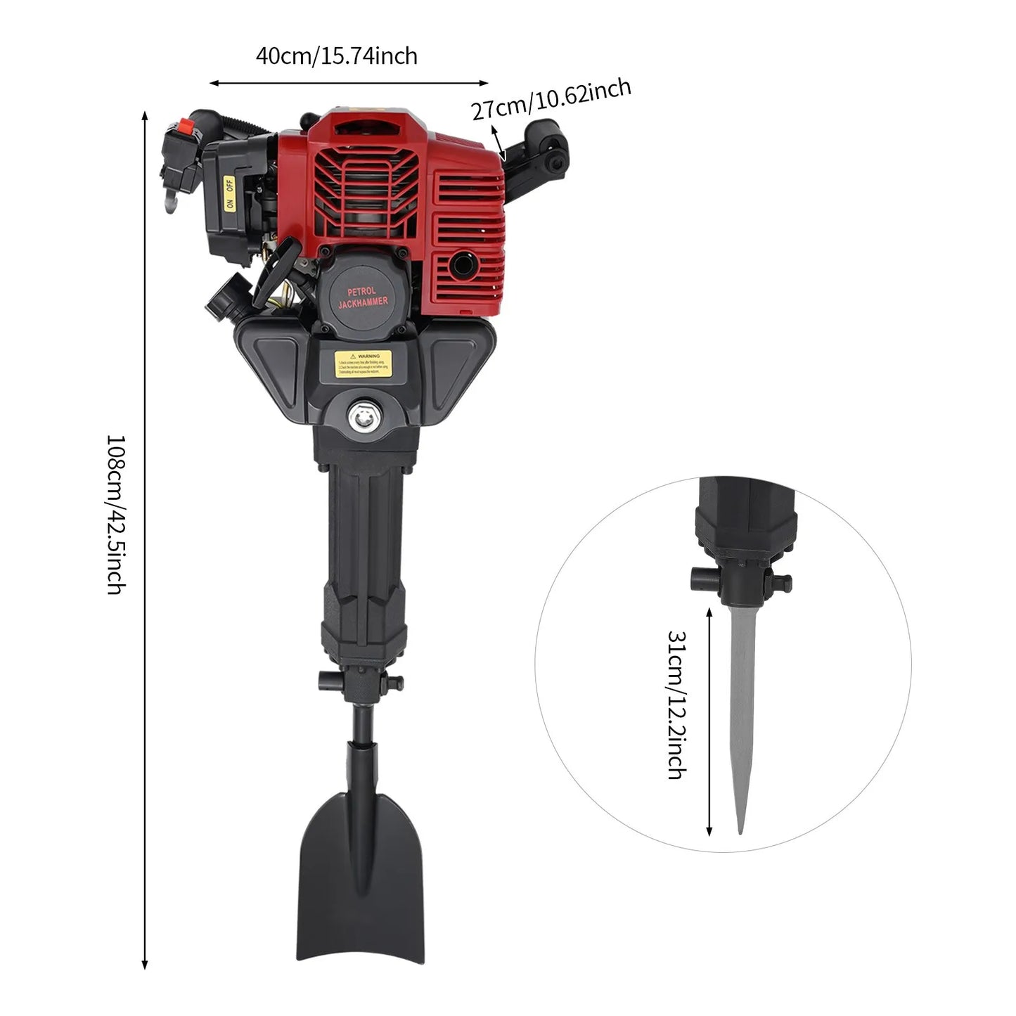 CNCEST Gas Powered Tree Digger 1900W Handheld Excavator