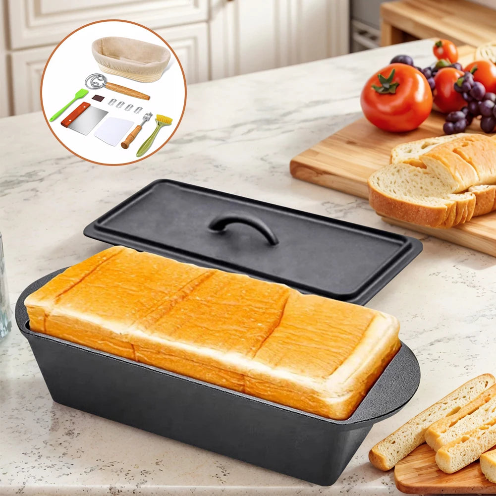 Shunmaii Rectangular Bread Pan With Lid For Oven Baking