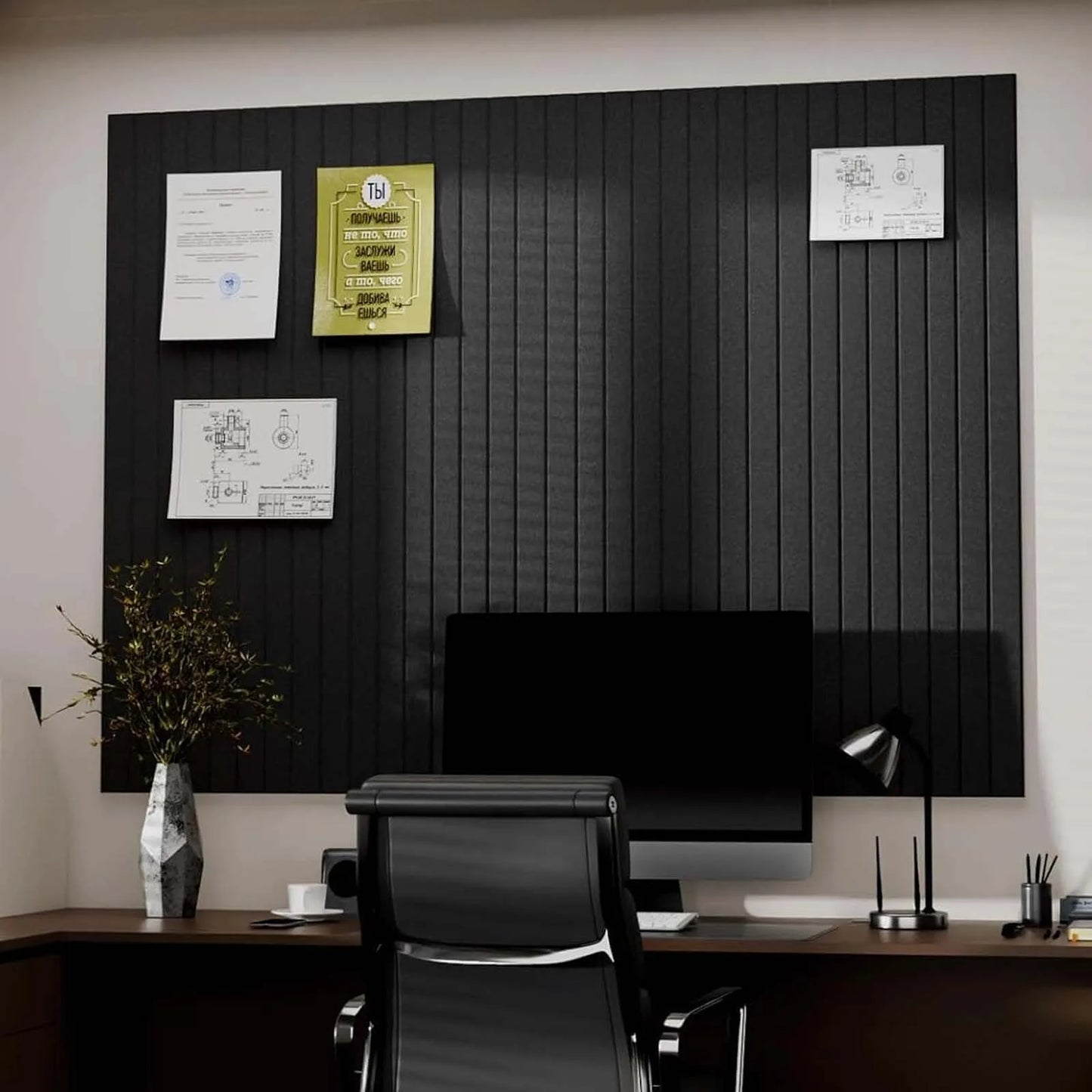 Six To Twelve Pack Felt Wall Tiles For Bulletin Board