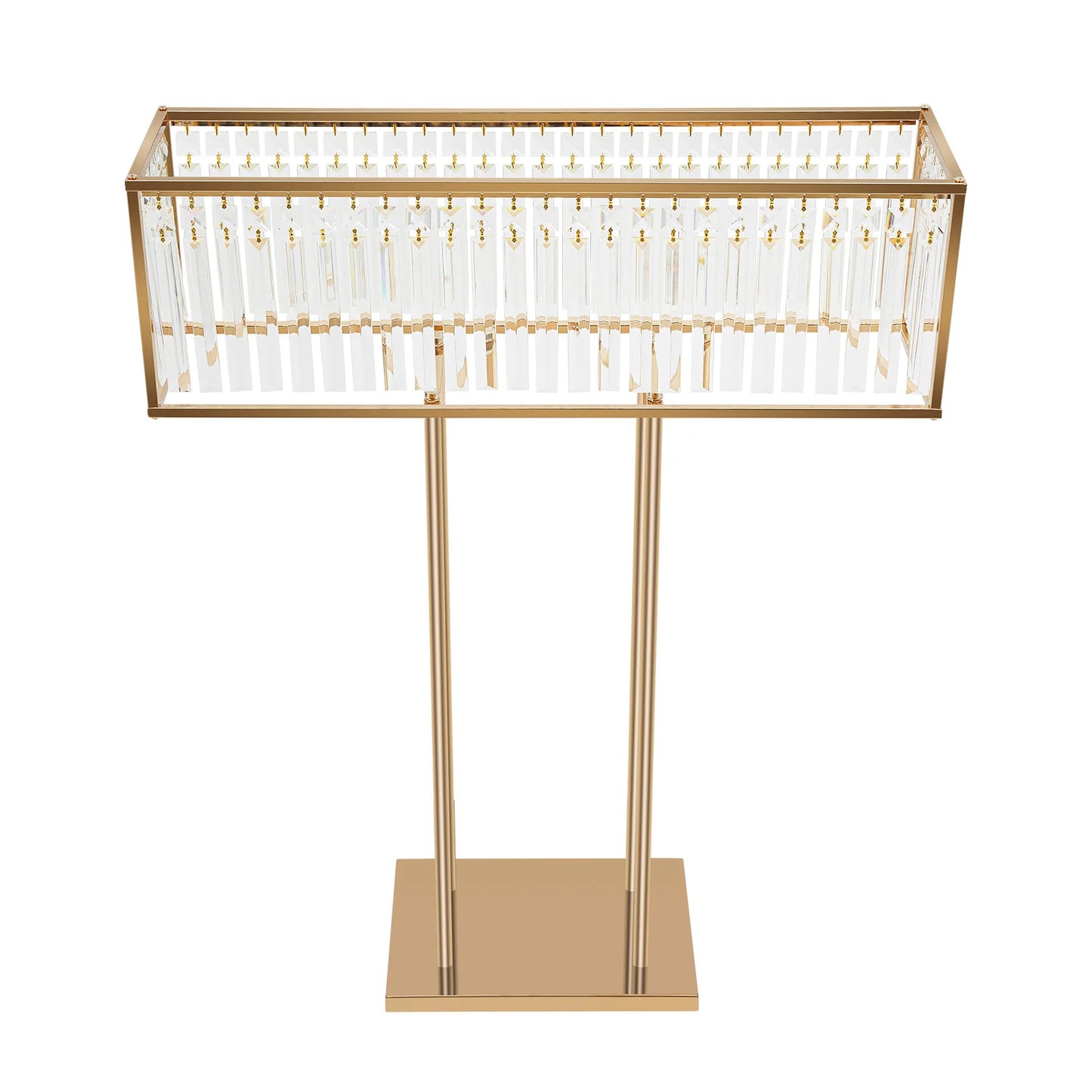 Bymaocar Crystal Wedding Flower Stand Iron Frame For Event Decor