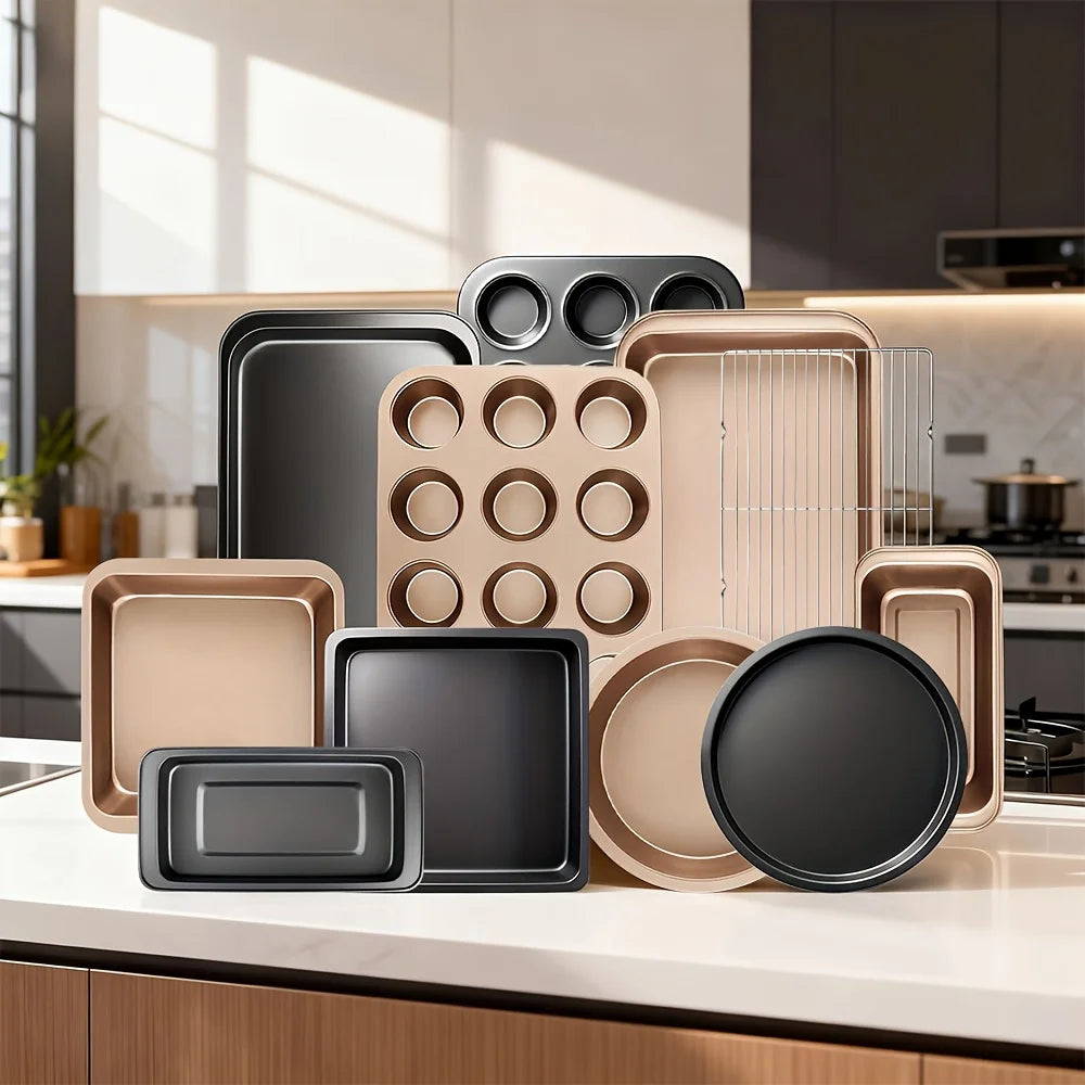 46 Piece Bakeware Set For Oven Dishes Including Pans And Sheets