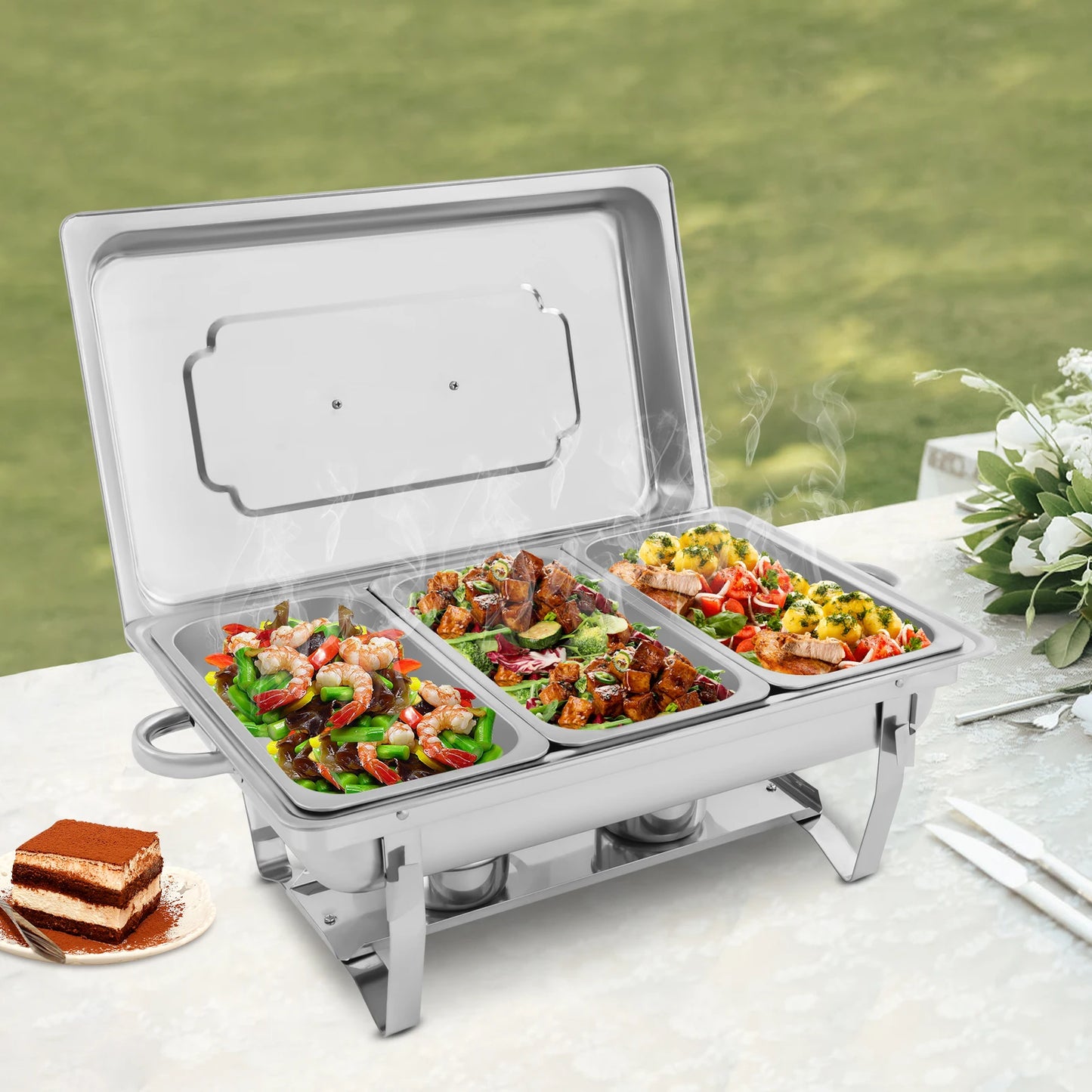 Stainless Steel Chafing Dish Buffet Set For Catering Warmer