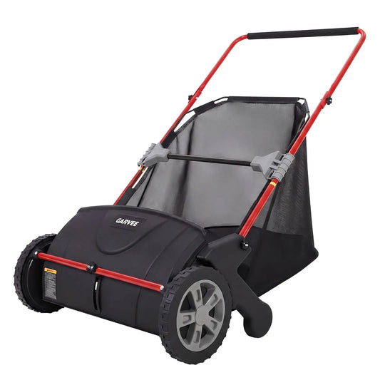 Studyset Manual Lawn Sweeper With 4 Spinning Brushes Collector