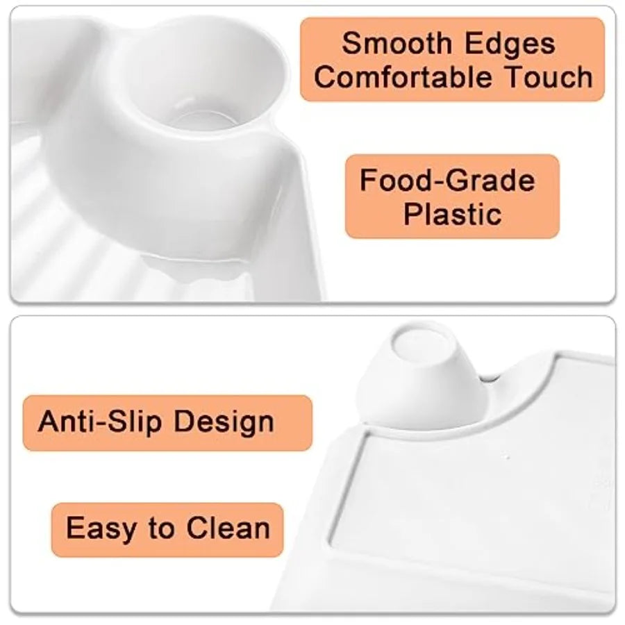 Plastic Chips and Dip Plate Set with Dipping Saucer