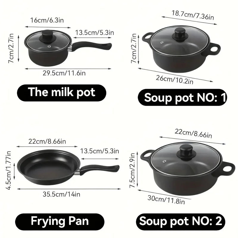 AEHOME 13 Piece Nonstick Cookware Set Induction Compatible Kitchen