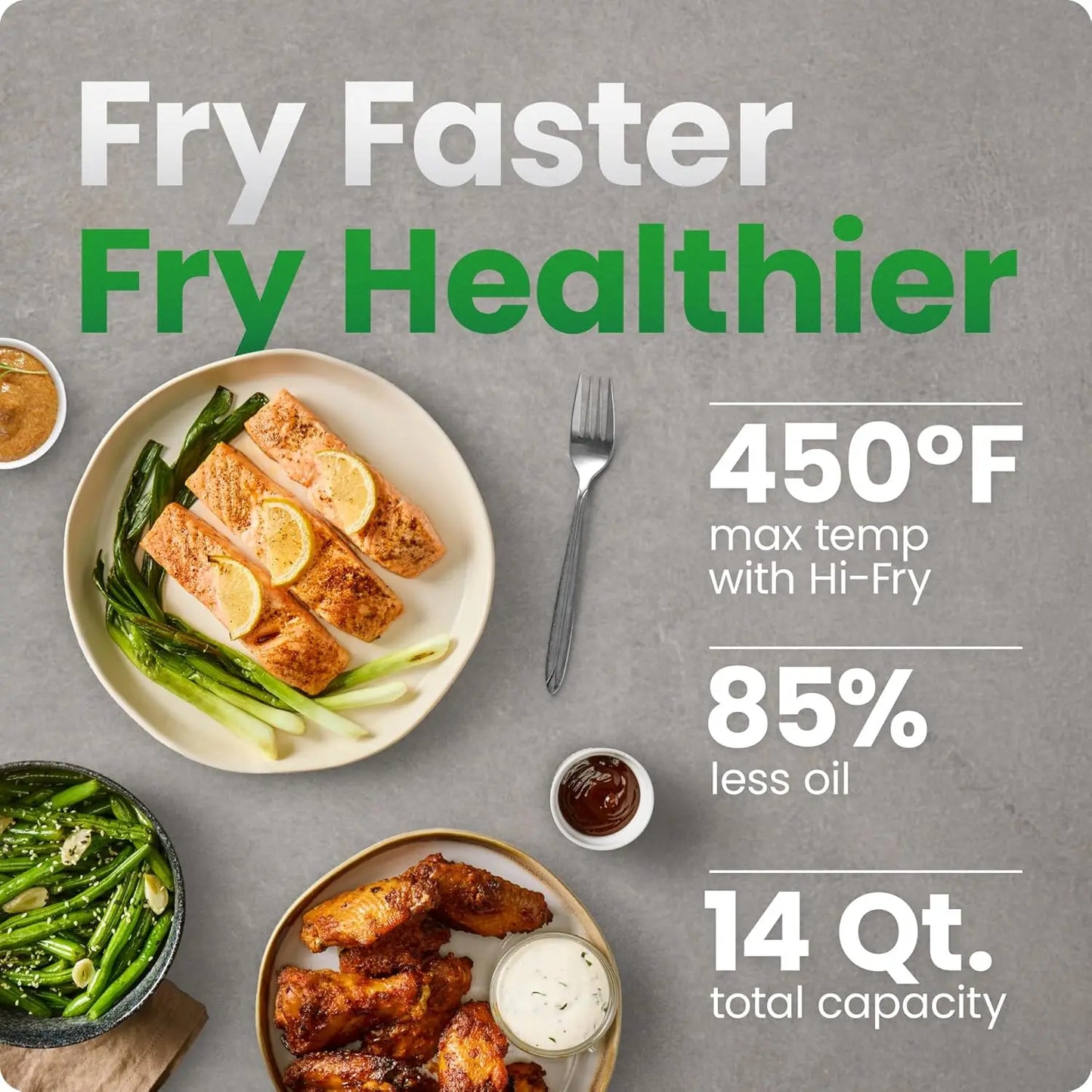 XL 14-Quart 6-In-1 Air Fryer With Touchscreen Controls