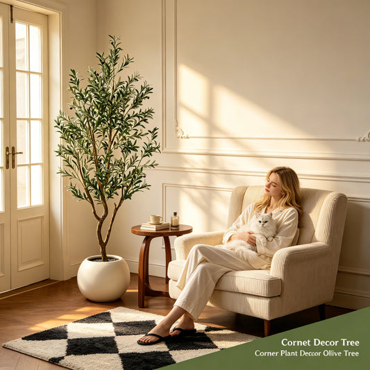 Olitree Olive Tree Artificial Indoor Floor Plant In Pot With Fruits