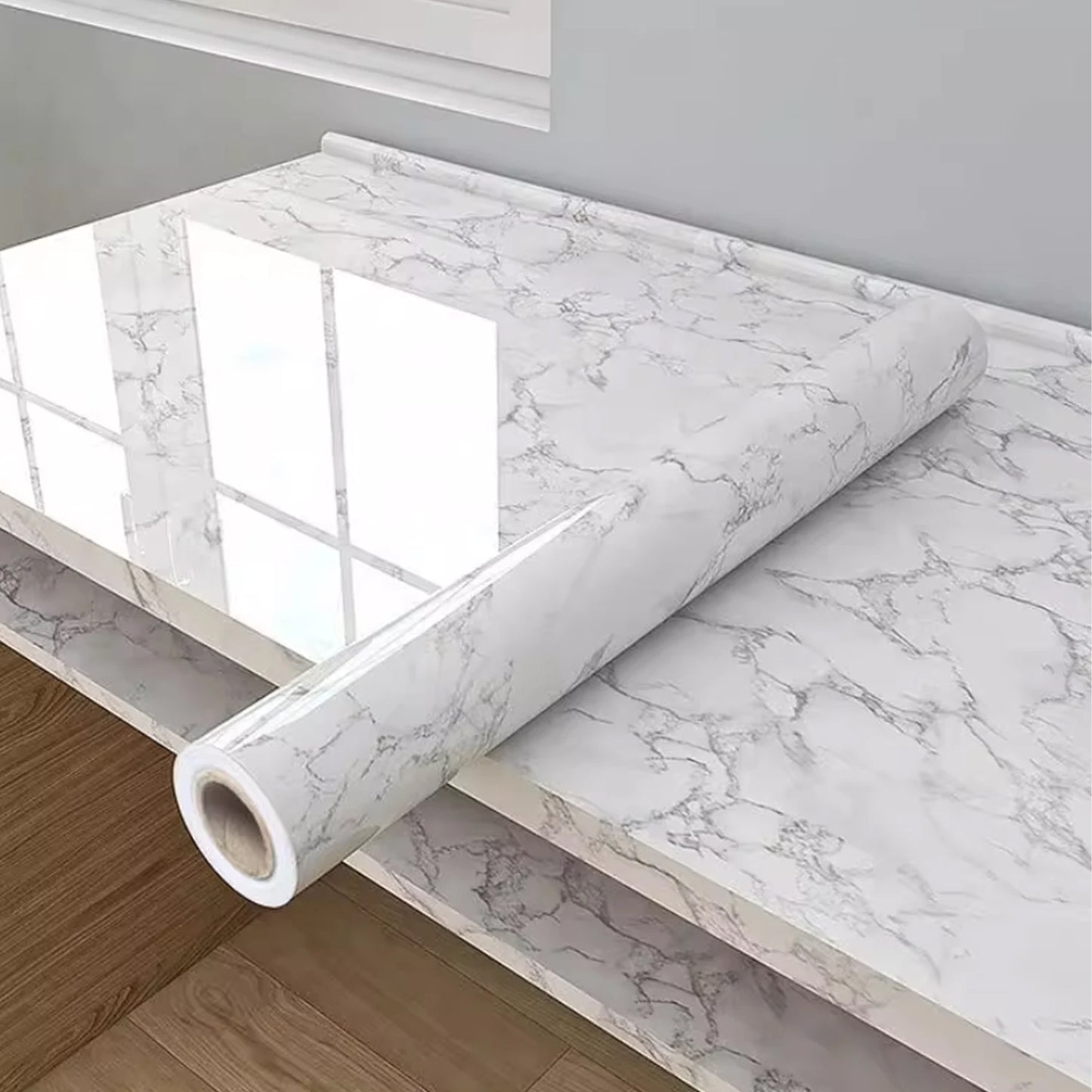 Veined Vinyl SelfAdhesive Wallpaper Waterproof For Kitchen And Living Room