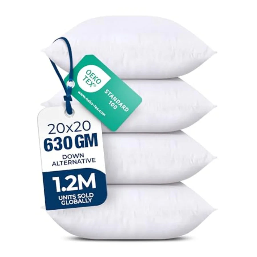 Fluffy Decorative Throw Pillows Set Of 4 Down Alternative
