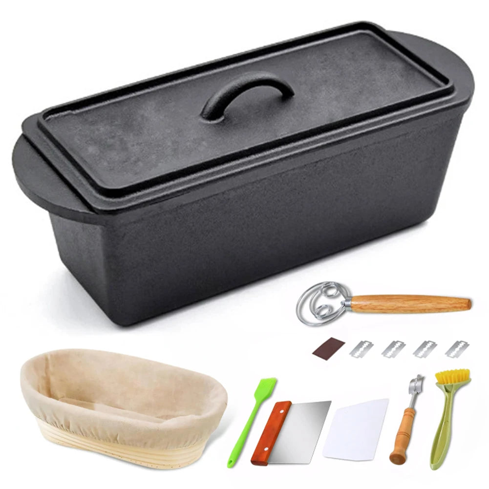 Shunmaii Rectangular Bread Pan With Lid For Oven Baking