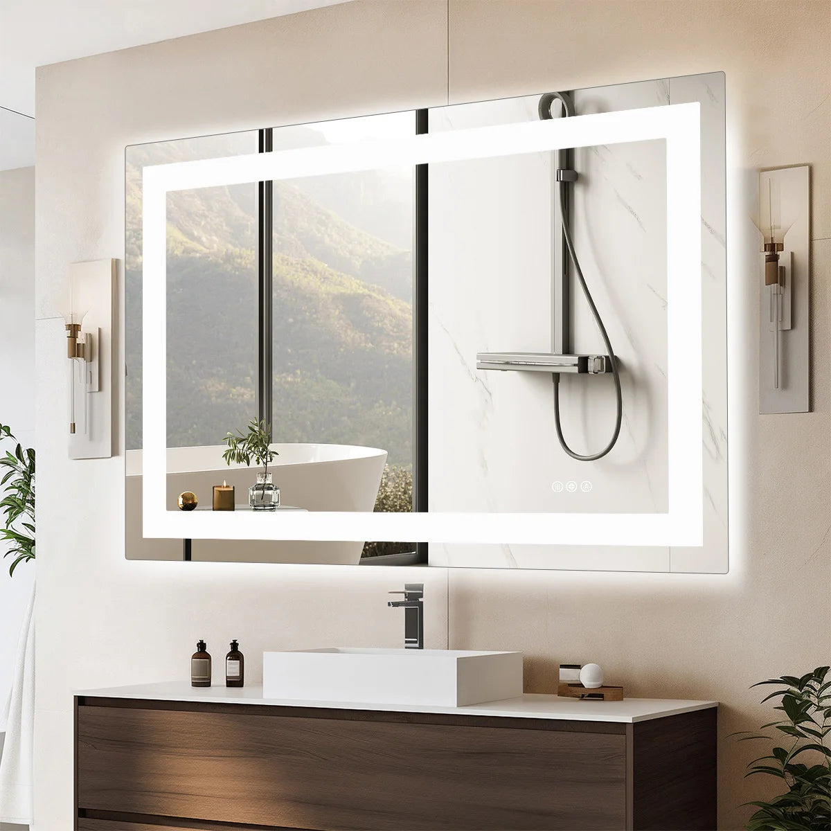 JHK 36 By 24 Inch Led Bathroom Vanity Mirror With Backlight