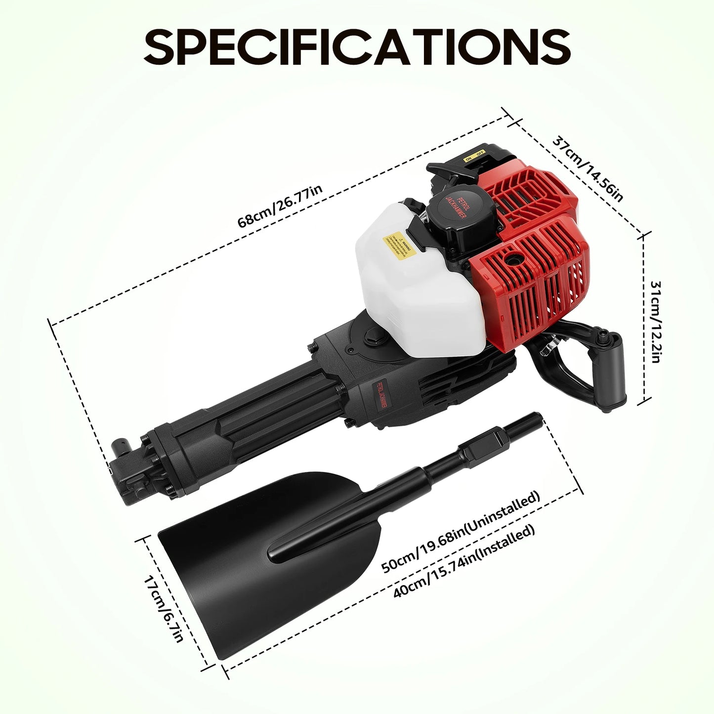 Bymaocar 1900W Garden Tree Digger Shovel Root Transplant Tool