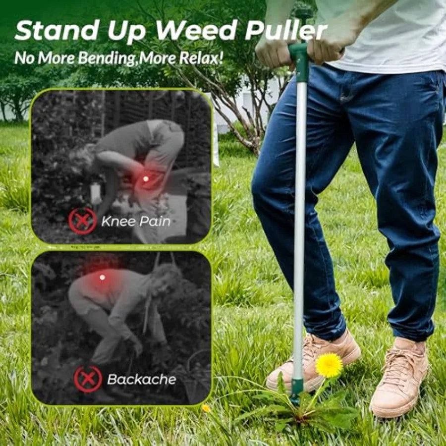 Weed Puller Stand Up Weeder With Long Handle Claw Design