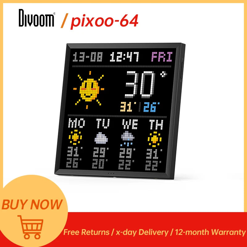 Divoom Pixoo Pixel Art Display With WiFi Cloud App Control