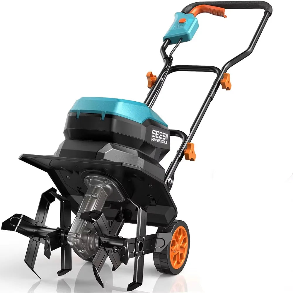 SeeSii 40V Cordless Tiller Cultivator With Batteries
