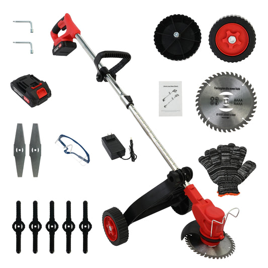 Cordless 21V Weed Trimmer Edger With 1.5Ah Battery And Charger