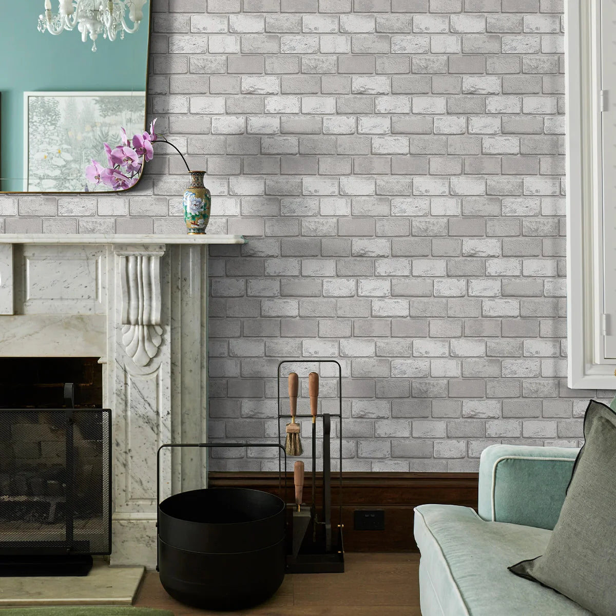 Brick Pattern Peel And Stick Waterproof Wallpaper Removable Living Room