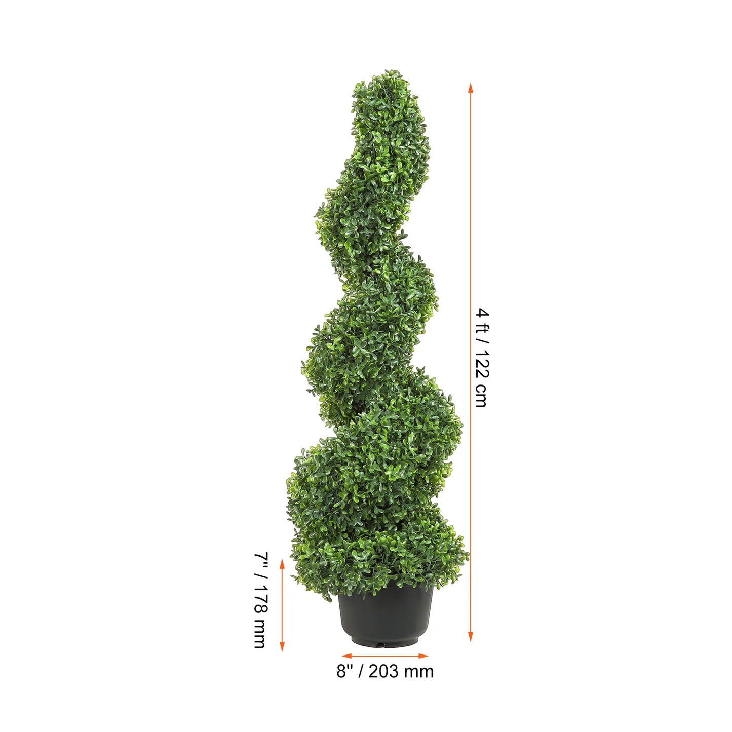 Artificial Boxwood Tower Topiary Spiral Plant Outdoor Decor