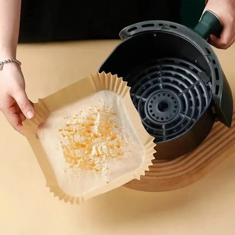 Air Fryer Disposable Paper Liners Pack 50 Nonstick Parchment