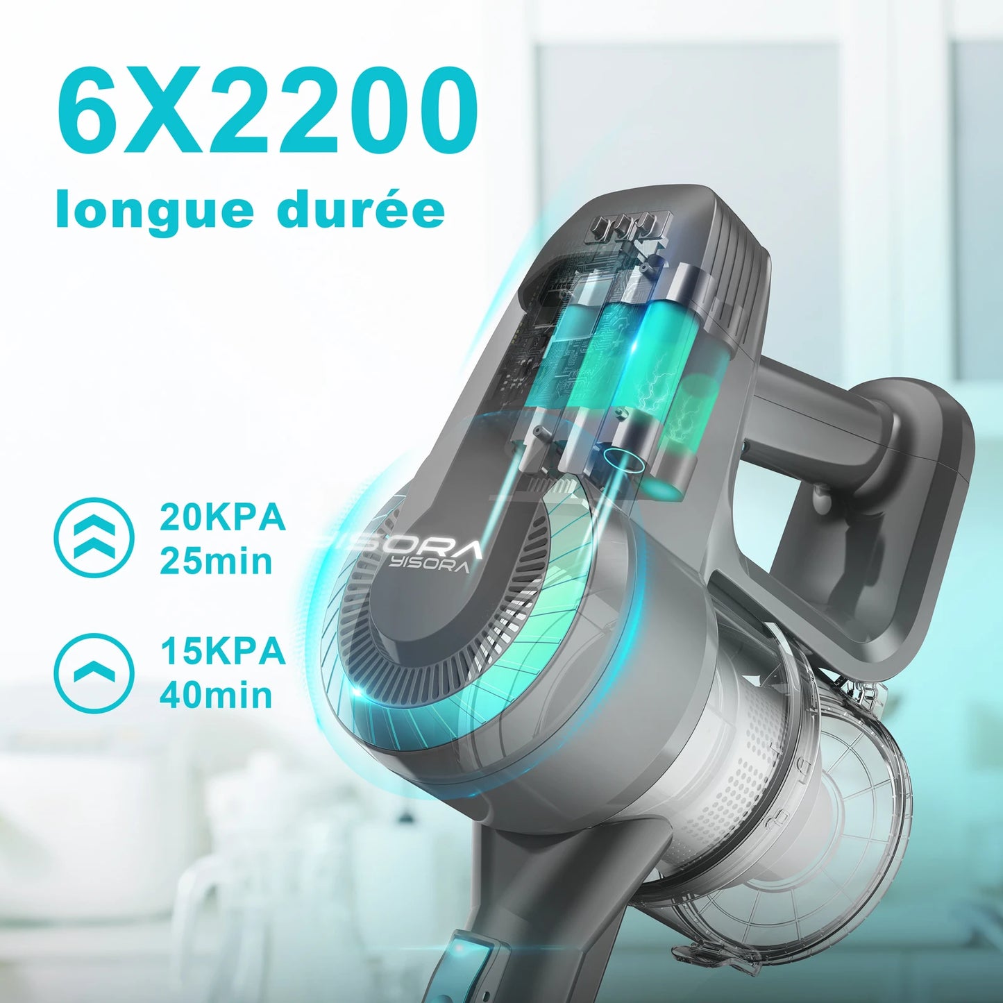 INSE Cordless Upright Vacuum Cleaner 20KPa Ultra Lightweight