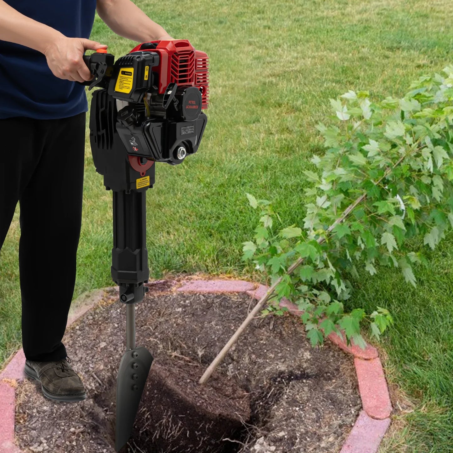 CNCEST Gas Powered Tree Digger 1900W Handheld Excavator