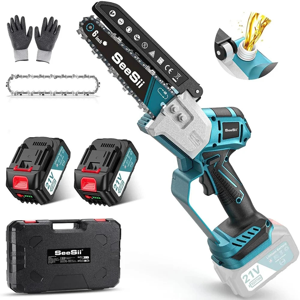 Seesii Cordless Mini Chainsaw For Makita 18V Battery Pruning Saw