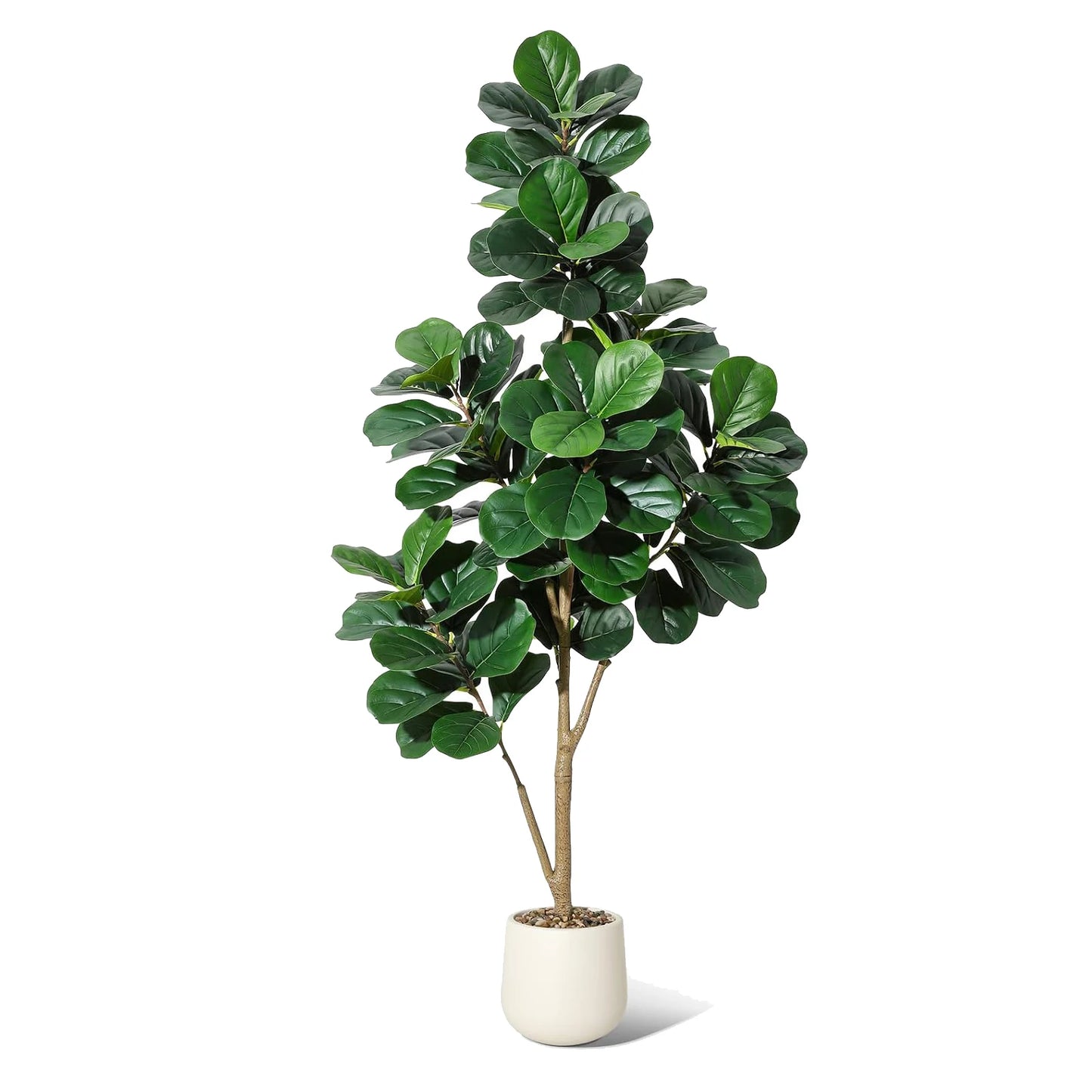 HiMISS Fiddle Leaf Fig Tree In Planter Artificial Realistic