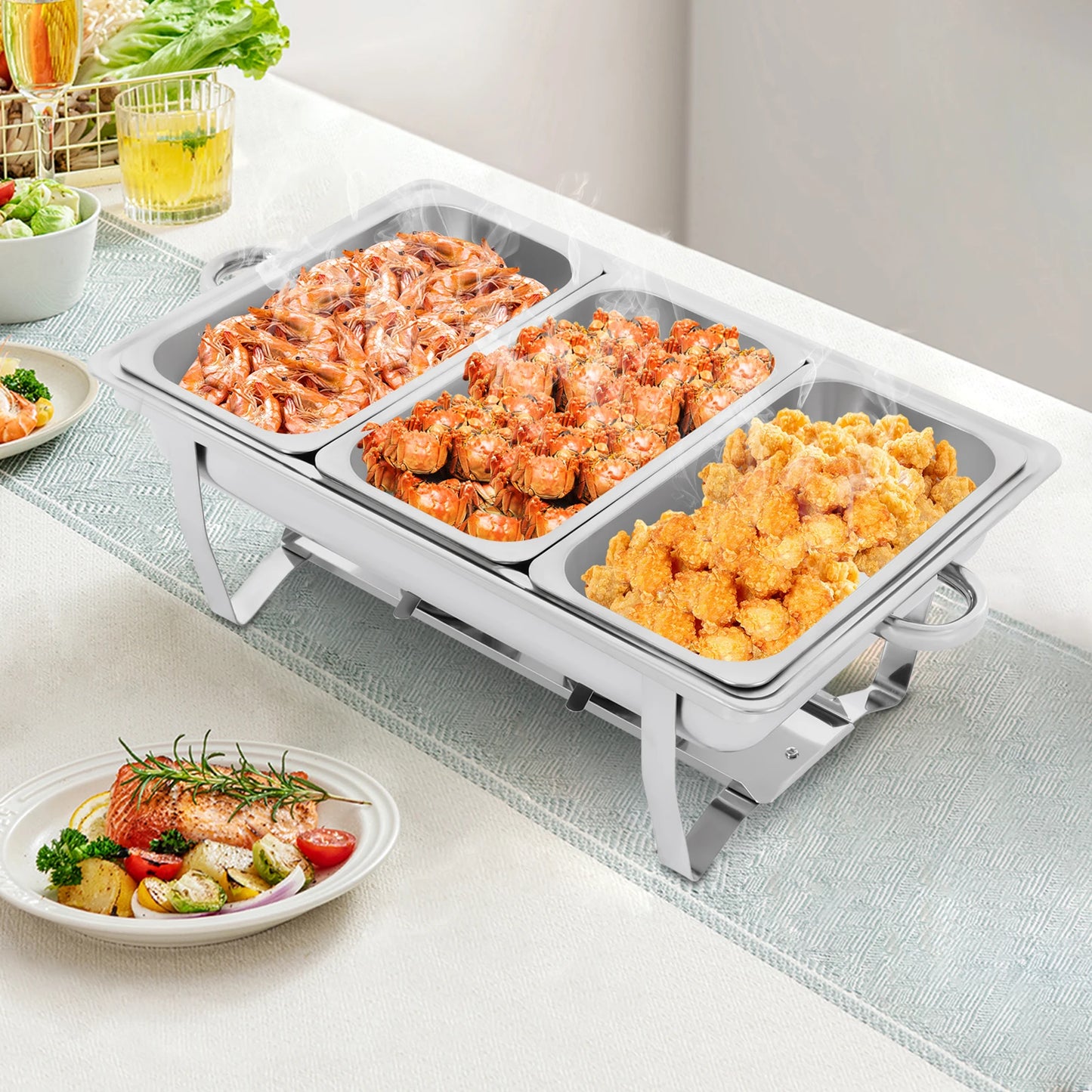 Stainless Steel Chafing Dish Buffet Set For Catering Warmer