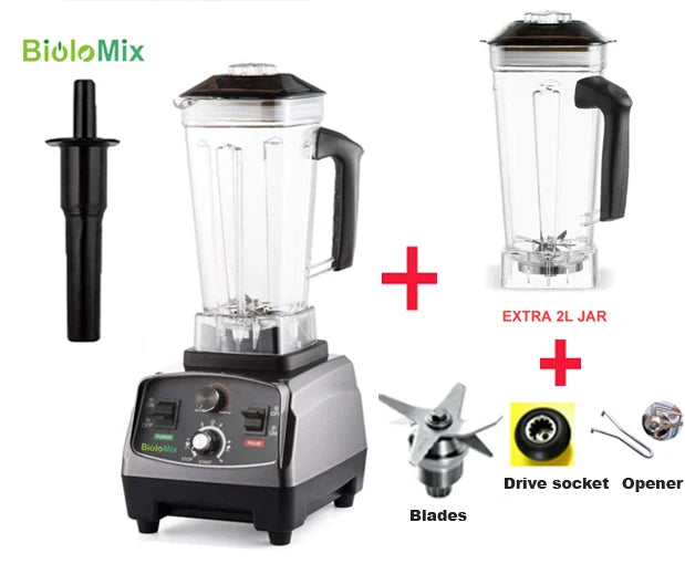 Biolomix Commercial Timer Blender Mixer Juicer For Smoothies