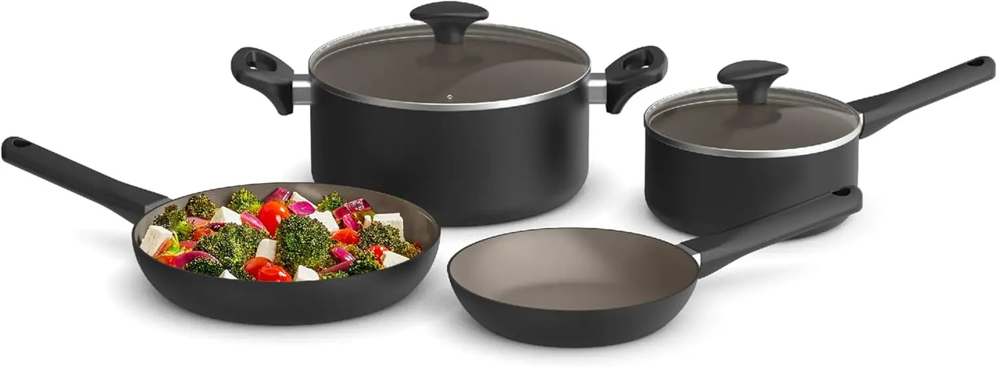 Bella Nonstick Aluminum Cookware Set PFOA Free Scratch Resistant