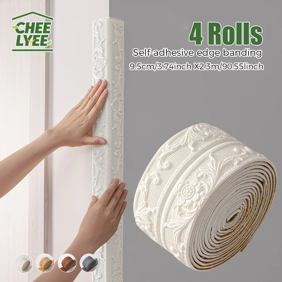 Four Rolls Self Adhesive Foam Edge Banding Strips