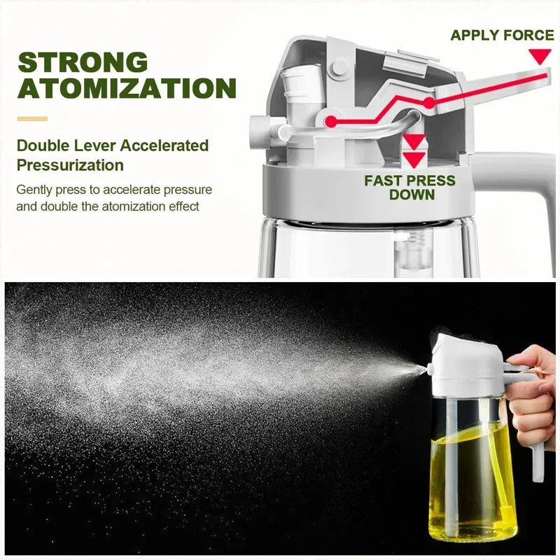 Pour and Spray Oil Dispenser Bottle For Olive Oil And Cooking