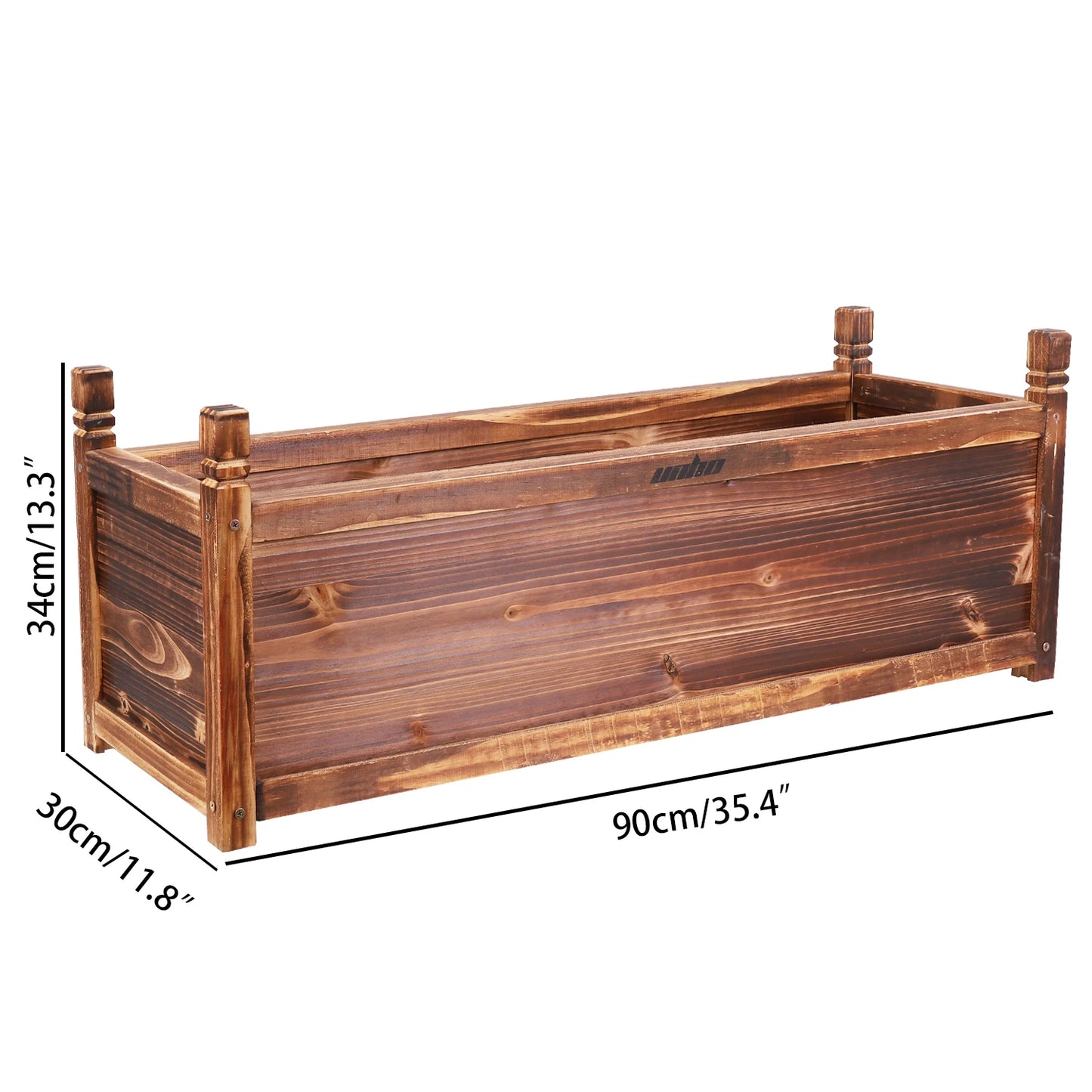 Outdoor Wood Planter Box Raised Garden Bed For Flowers And Vegetables