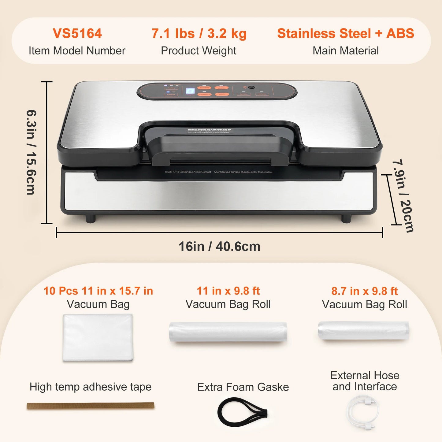 Succebuy Vacuum Sealer Machine 130W 12V With Free Vacuum Bags