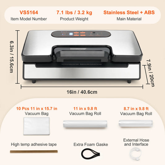 Succebuy Vacuum Sealer Machine 130W 12V With Free Vacuum Bags