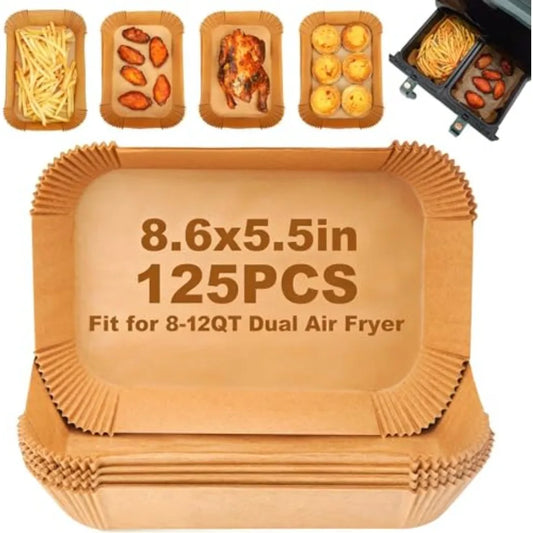 Air Fryer Disposable Paper Liners Nonstick Parchment For Dual Baskets