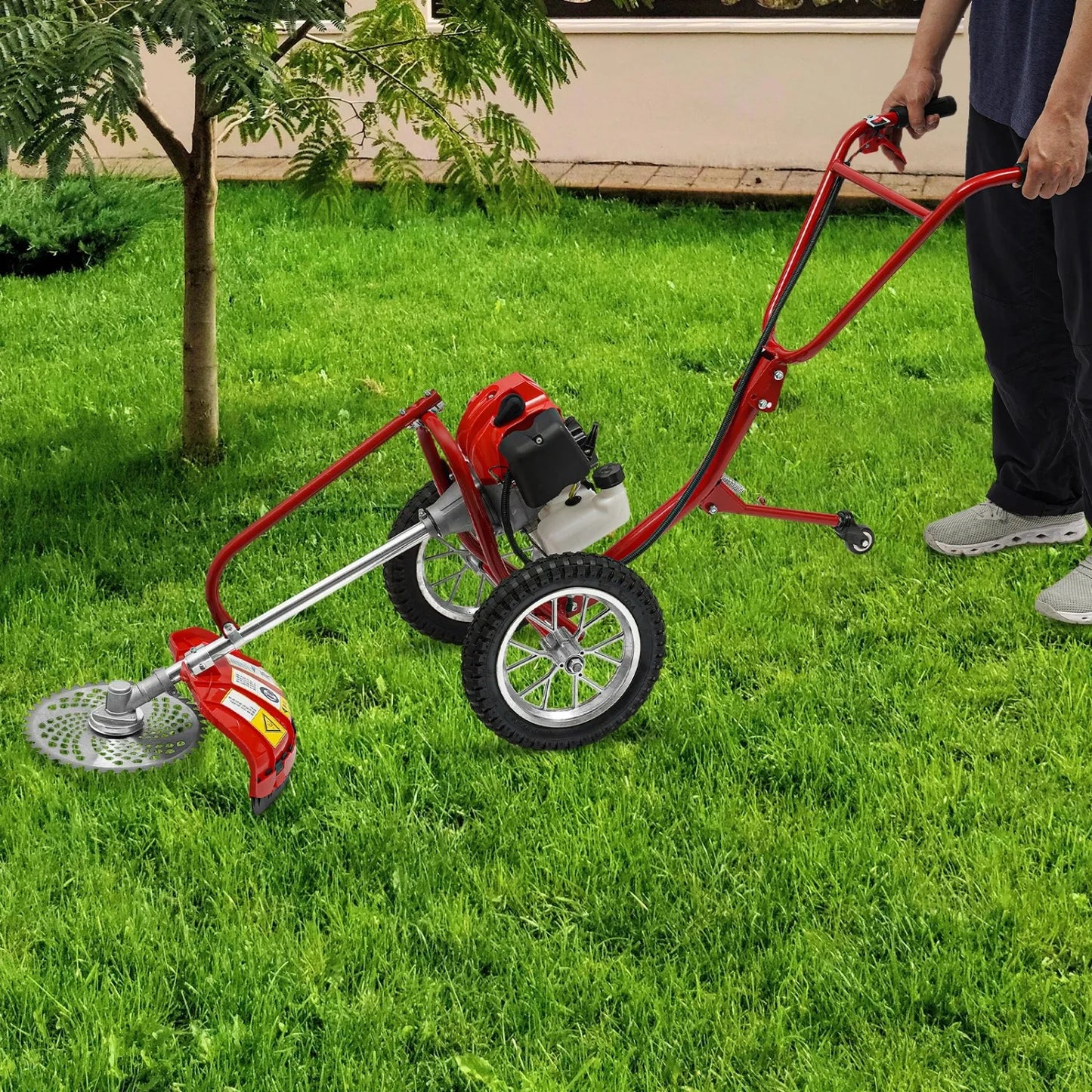 Two Stroke Gas Weed Eater Hand Push Trimmer For Gardens
