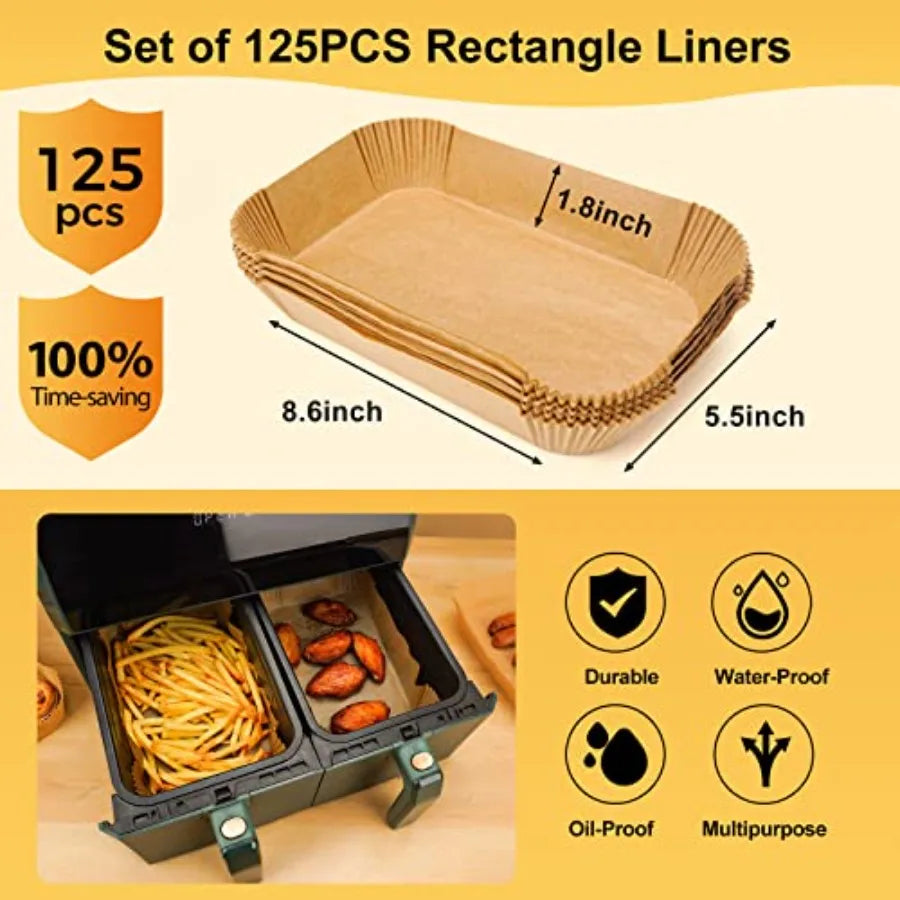 Air Fryer Disposable Paper Liners Nonstick Parchment For Dual Baskets