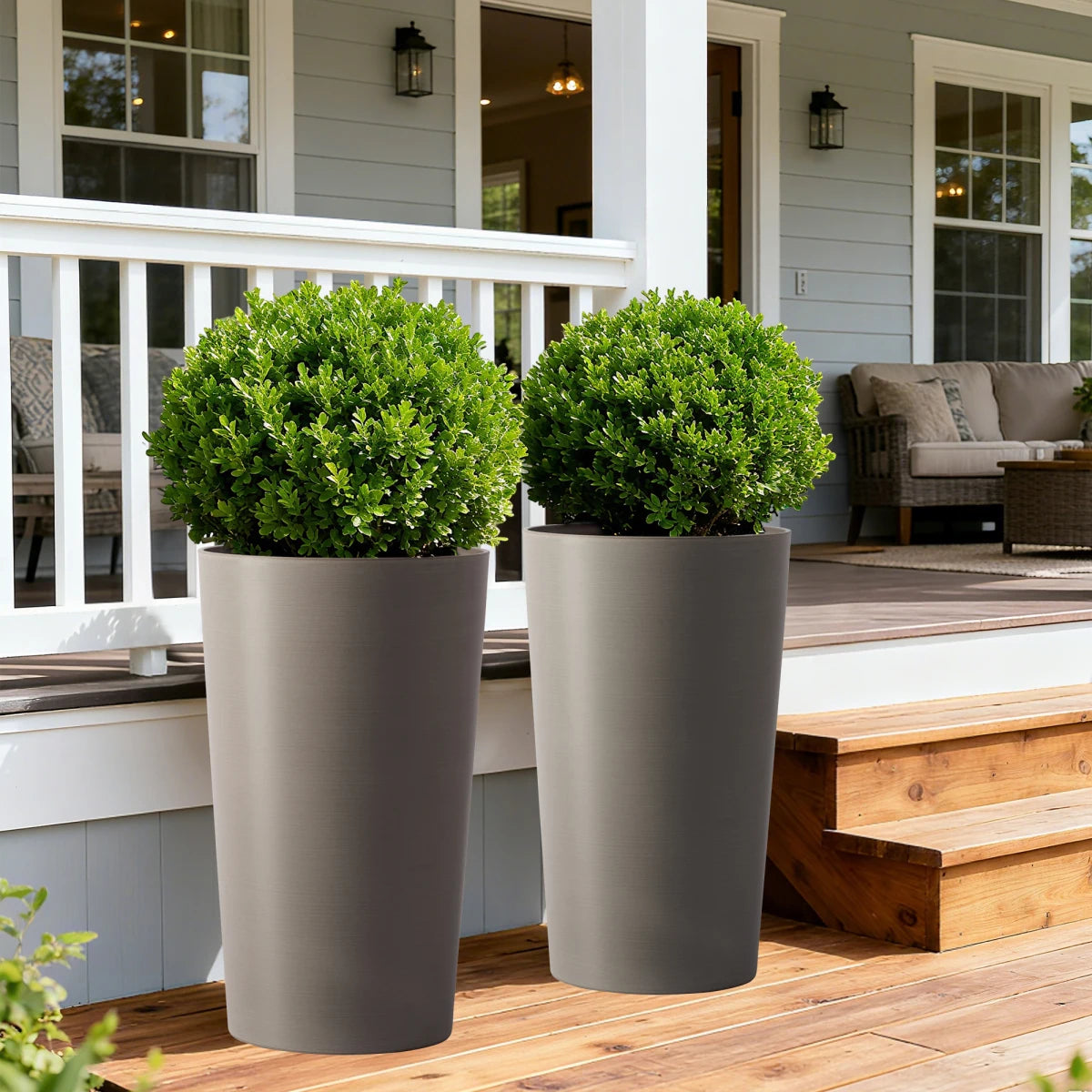 Self-Watering Plant Pot With Drainage Holes Tray Water Level Monitor