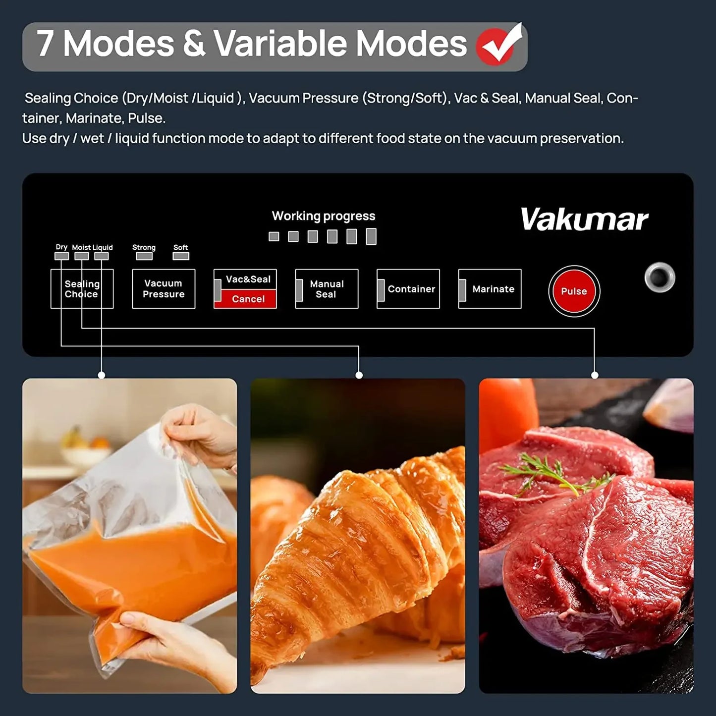 Vakumar VH5186 Automatic Commercial Vacuum Sealer With Bags